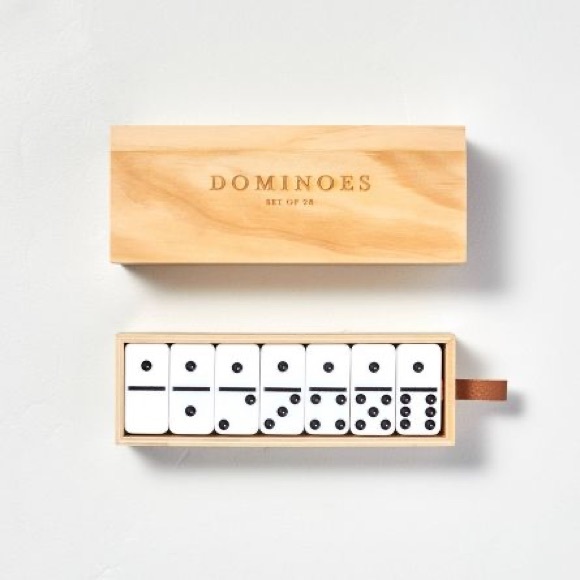 Hearth & Hand with Magnolia Dominoes Game Set 28pc in wooden case NEW - Picture 1 of 5